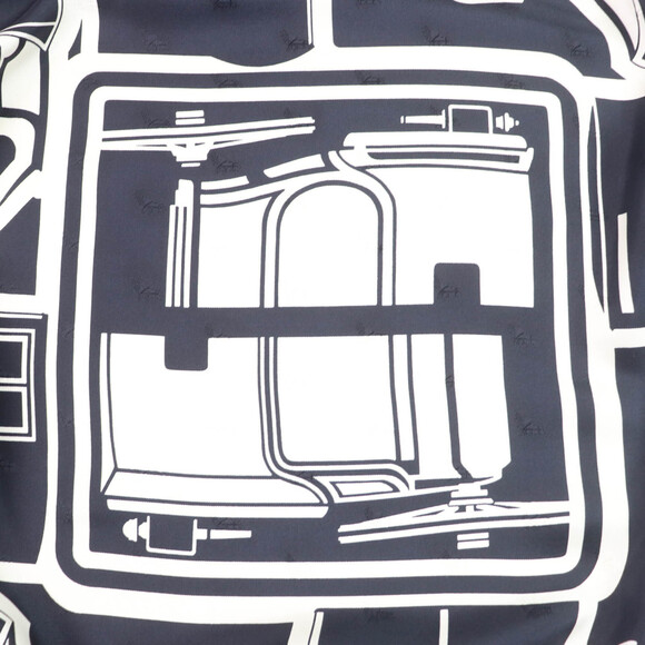 HERMES Authentic Blue Silk Scarf - Picture 3 of 5